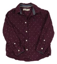 Vínová košeľa s hviezdami H&M
