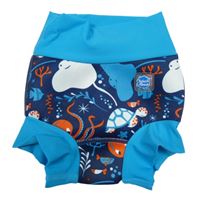 Tmavomodré neoprenové plavkové kalhotky s mořskými živočichy Splash About