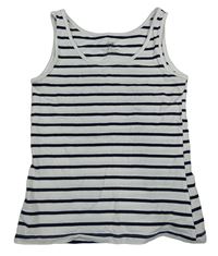 Bielo-čierny pruhovaný top H&M