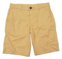 Žlté plátenné kraťasy H&M