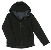 Čierna softshellová bunda s kapucňou MOUNTAIN WAREHOUSE