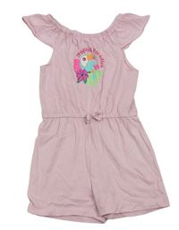 Světlerůžový kraťasový overal s tukanem Primark