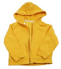 Žltá prepínaci mikina s kapucňou