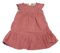 Ružové manšestové podšité šaty Mini Boden