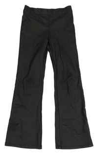 Čierne koženkové flare legíny H&M
