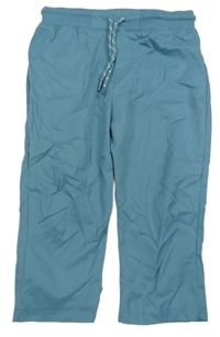 Modré šušťákové podšité nohavice s úpletovým pasom Mayoral