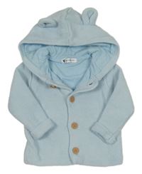 Světlemodrý podšitý propínací svetr s kapucí V by Very