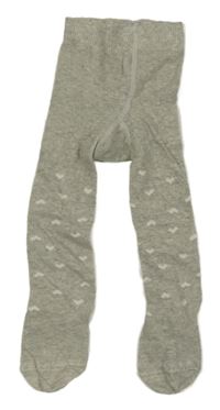 Šedé punčocháče se srdíčky 