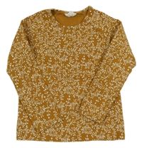 Okrové vzorované triko Topolino