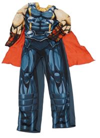 Kockovaným - tmavomodrý vzorovaný overal s červeným pláštěm marvel