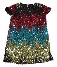 Farebné flitrové podšité šaty Pep&Co