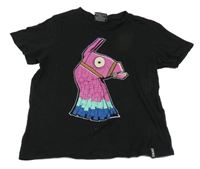 Černé tričko s Fortnite 