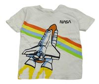 Bílé tričko s raketou George