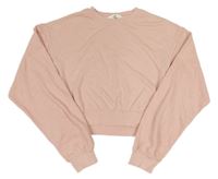 Ružová crop mikina H&M