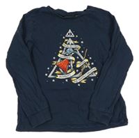 Tmavomodré tričko so stromkem - Harry Potter