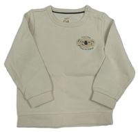 Béžová rebrovaná mikina s koalou C&A