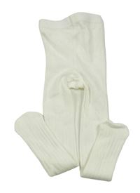 Biele rebrované pančuchy John Lewis