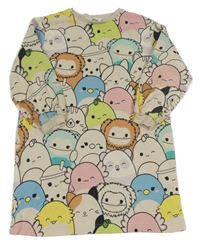 Béžovo-barevné teplákové šaty se zvířátky - Squishmallows H&M