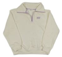 Bílo-lila mikina s nápisom H&M