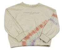 Béžovo-farebná mikina s nápisom S. Oliver