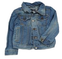 Modrá rifľová bunda