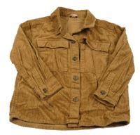 Hnedá menšestrová košeľová bunda