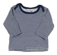 Tmavomodro-biele pruhované tričko Ergee