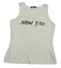 Smotanový crop top s nápisom