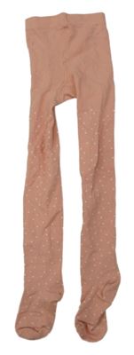 Růžové puntíkaté punčocháče H&M