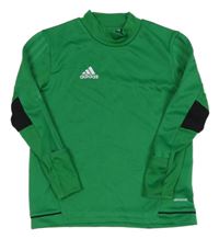 Zelené sportovní funkční triko s logem Adidas