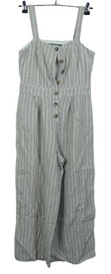 Dámský béžový pruhovaný letní culottes overal Coercion 