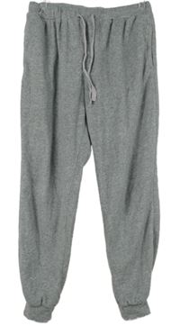 Dámské šedé fleecové cuff tepláky 