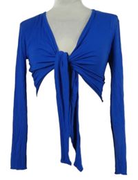 Dámské safírové bolerko na zavazování AJC 