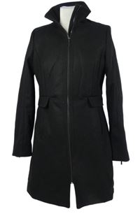 Dámský černý vlněný kabát H&M