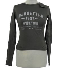 Nové - Dámske tmavosivé tričko s nápisom Brave Soul