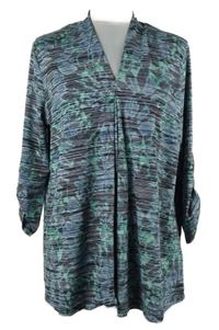 Dámská černo-modrá vzorovaná halenka Roman 