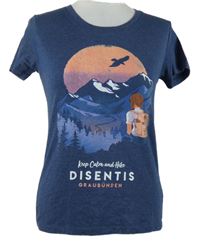 Dámské tmavomodré tričko s potiskem Up