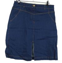 Dámská tmavomodrá rilflová sukně TU 