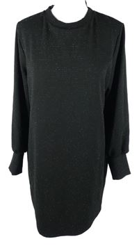 Dámské černé třpytivé šaty Primark 