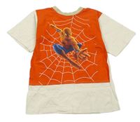 Červeno-smotanové tričko so Spidermanem