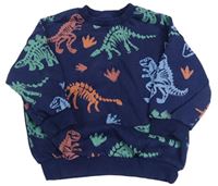 Tmavomodrá mikina s dinosaurami F&F
