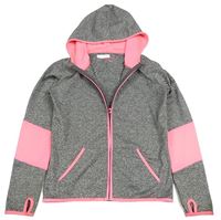 Šedo-neonově růžová sportovní propínací mikina s kaucí Primark