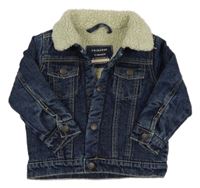 Tmavomodrá riflová zateplená bunda Primark