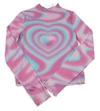 Ružovo-modré športové crop tričko H&M