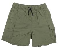 Khaki šušťákové cargo kraťasy George
