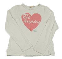 Biele tričko so srdiečkom a nápisom Kids