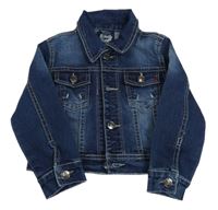 Tmavomodrá rifľová bunda