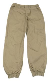 Béžové plátěné cuff kalhoty LC Waikiki