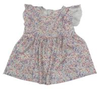 Bílá květovaná halenka s volány George