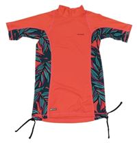 Růžovo-barevné UV tričko s logem Olaian